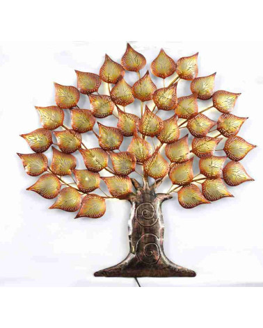 Handcrafted Golden leaf  Tree with LED Lighting Wall Decor