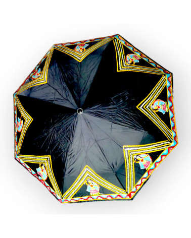 Hand painted waterproof color Madhubani Art Umbrella / Indian folk art