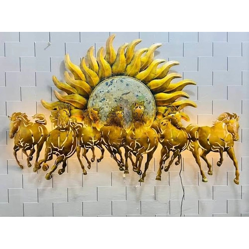 Stamped Metal Running Horses Running Horses Metal Art