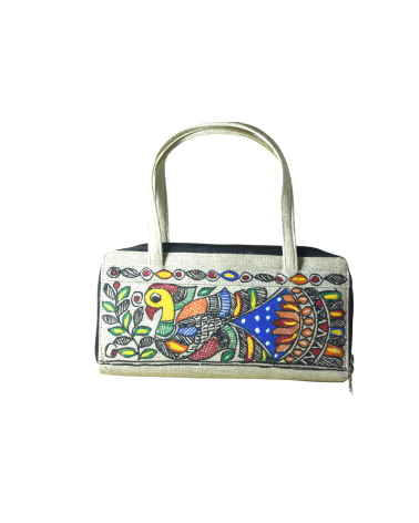 Buy The Chymera Company Eco-friendly hand painted Jute 3D Handbag/tote bag  for Women at Amazon.in