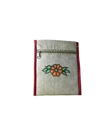 Handmade Mobile Sling Bag/Messenger Bag in Madhubani Art